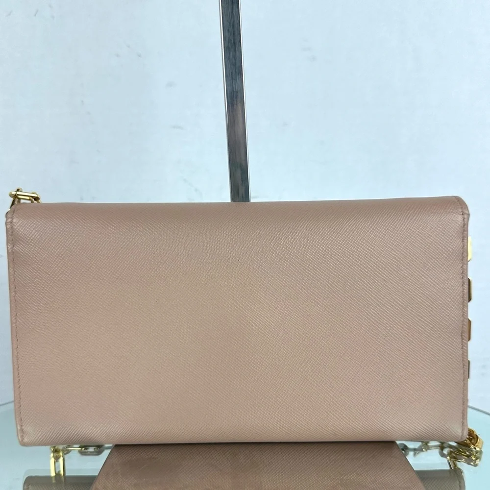 PRADA LEATHER CLUTCH BAG ORIGINAL PRADA CHAIN GHW - Picture 4 of 12